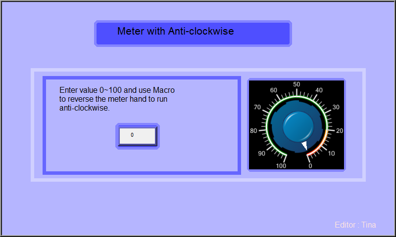 Meter with Anti-clockwise